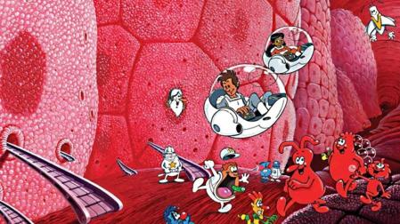 ¡Cuánto aprendimos los de mi generación sobre el cuerpo humano con estos dibujos animados! Con la serie ‘Érase una vez... la vida’ pusimos ‘cara’ a los virus, las bacterias, los glóbulos rojos y blancos... Yo aún me los sigo imaginando así, como esta imagen, en la que un virus (de color verde y amarillo) huye aterrado ante la amenaza de un glóbulo blanco. Creada por el productor y cineasta francés Albert Barillé (1987), fue la tercera parte de otras series educativas: ‘Érase una vez... el hombre’ (1978) y ‘Érase una vez... el espacio’ (1982)