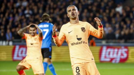 Griezmann durante el partido contra el Brujas