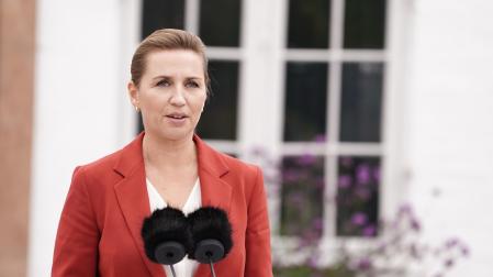 La primera ministra danesa, la socialdemócrata Mette Frederiksen, este miércoles