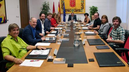Miembros de la Mesa de Portavoces del Parlamento de Navarra