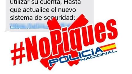La Policía recuerda que las entidades bancarias nunca envían ese tipo de comunicaciones a través de sms