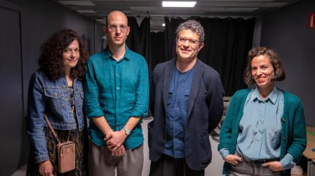 Desde la izda., Susana Blas, Carlos Irijalba, Asier Mendizabal y June Crespo, ayer en Baluarte
