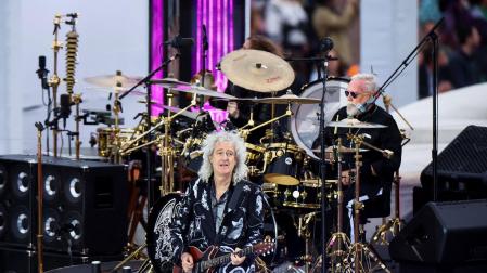 Brian May, en el concierto de Queen por el Jubileo de Platino de la reina Isabel II el pasado mes de junio