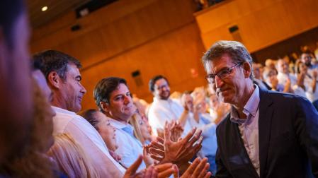 El presidente del Partido Popular (PP), Alberto Núñez Feijóo, participa en la convención que su partido celebra este domingo en Gran Canaria
