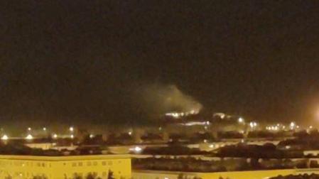 Incendio en una ermita abandonada del pueblo viejo de Ansoáin, en el monte Ezkaba