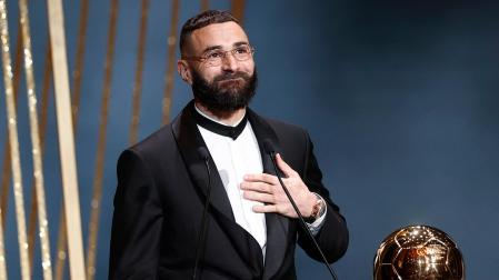 Karim Benzema recibe el Balón de Oro