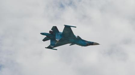 Avión militar ruso modelo Su-34, como el que se ha estrellado contra un edificio residencial
17/10/2022