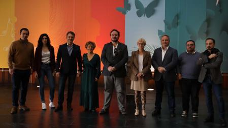 De izda. a dcha.: Frederic Jost, Itsaso Loinaz, Javier Franco, Beatriz Díaz, Miguel Perez-Sierra, María Antonia Rodríguez, Iñigo Casalí, Julen Jiménez y Alejandro Roy
