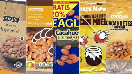 Marcas de bolsas de frutos secos en los que se han encontrado cuerpos metálicos