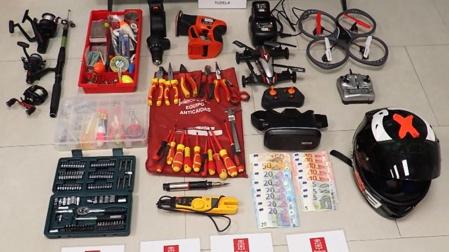 Objetos robados intervenidos en la operación