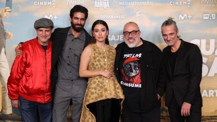 Alberto San Juan, Rubén Cortada, Blanca Suárez, Álex de la Iglesia y Ernesto Alterio asisten al estreno de su película `El cuarto pasajero' dirigida por Álex de la Iglesia
