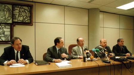 Los abogados pamploneses, en la asamblea en la que decidieron ir a la huelga