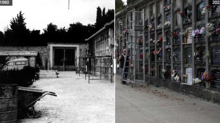 Comparativa del cementerio de San José entre 1980 y 2022