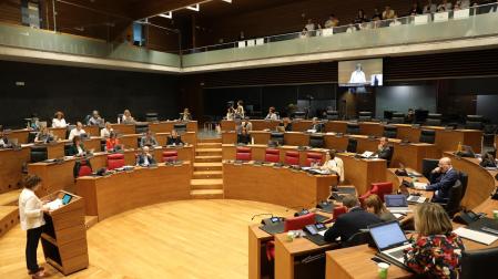 Pleno del Parlamento durante el monográfico contra la pobreza