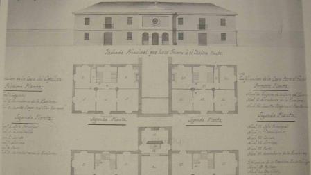 Capilla y casas del capellán y del enterrador. 1832.