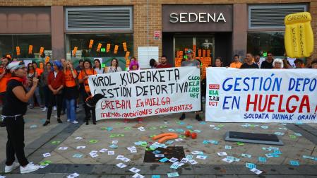 Protesta de trabajadores del pasado 19 de octubre