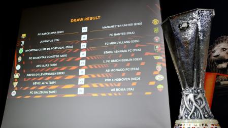 Emparejamientos de la ronda de playoff de la Europa League, en la que el Barcelona se enfrentará al Manchester United y el Sevilla al PSV