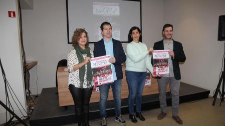 De izda. a dcha., Raquel Fernández, Joaquín Huerta, Merche Añón (edil de Cultura) y Álvaro Iborra