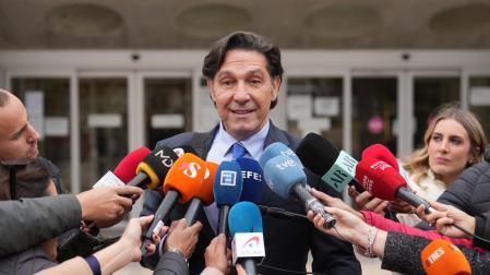 El actor Luis Lorenzo, Tras declarar en el Juzgado de Instrucción número 9 de Arganda del Rey junto a su pareja Arancha Suárez