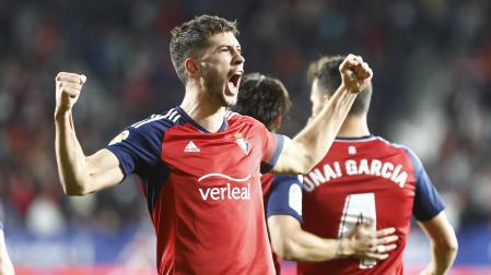 David García celebra el 1-0