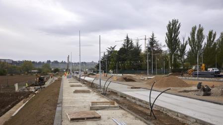 Estado de las obras en la segunda fase de Txantrea sur