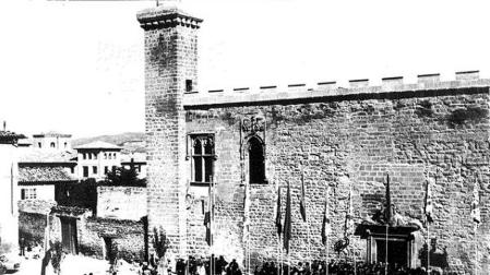 El parador de Olite, en su inauguración en 1966