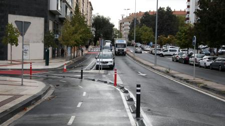 Aspecto de este nuevo tramo del futuro carril bici