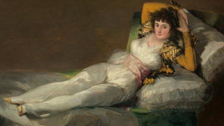 ‘La maja vestida’, de Goya, uno de los cuadros a los que se han pegado recientemente los activistas dentro del Museo del Prado
