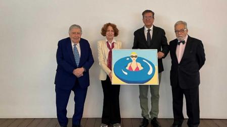 La obra ganadora ha sido 'Autorretrato con flotador', de la navarra Andrea Hernández