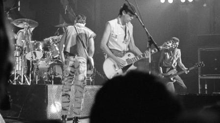 Terry Chimes, Keith Levene, Mick Jones y Paul Simonon, primera formación de de The Clash