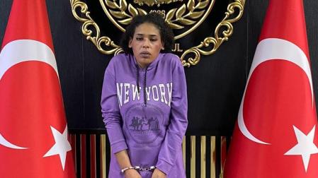 La presunta autora del atentado con bomba del domingo en la avenida Istiklal de Estambul.