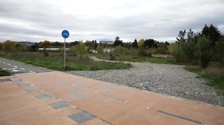 Terrenos donde irá el nuevo vial de La Magdalena con Txantrea Sur