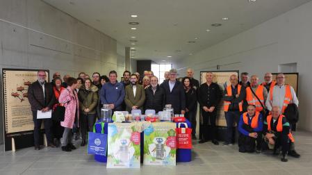 Representantes institucionales, municipales y personal voluntario en la presentación de la Semana Europea de la Prevención en Tafall