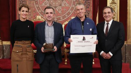 De izda. a dcha., la presidenta María Chivite, Iñigo Nijangos, Iñaki Goñí y Txomin Garcia