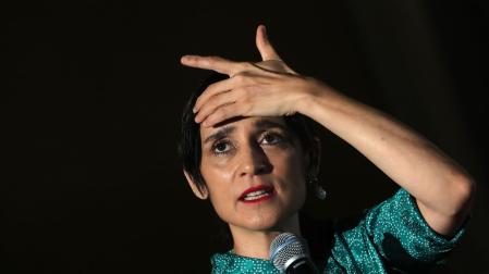 Julieta Venegas, durante la rueda de prensa en Ciudad de México para presentar su nuevo álbum