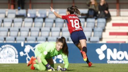 Vilariño celebra el único gol del partido