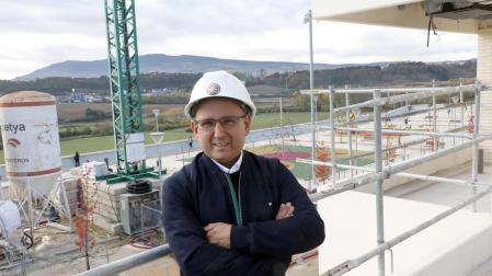 Bruno Sánchez Saiz-Ezquerra, en una de las obras en fase de ejecución por Erro y Eugui S.A.
