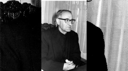 El sacerdote Arturo Beguiristáin, que atendía a los navarros que habían emigrado