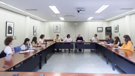Una imagen de la reunión de trabajo de la red por la salud mental de las personas jóvenes, celebrada en la UPNA