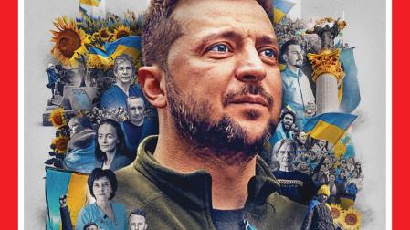 Portada de la revista Time con el presidente de Ucrania, Volodímir Zelenski, como protagonista