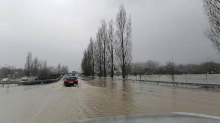 El acceso a Arruazu se anegó hace un año
