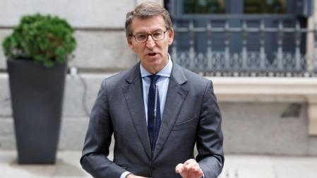 El presidente del Partido Popular, Alberto Núñez Feijóo