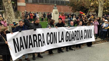 Vídeo de la concentración de apoyo a la Guardia Civil en Pamplona