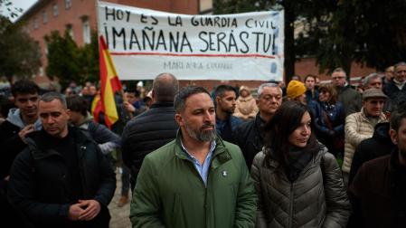 Santiago Abascal, este domingo, en Pamplona