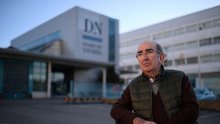 José Miguel Iriberri, fotografiado en las instalaciones de Diario de Navarra, donde trabajó durante 46 años y donde colabora con sus artículos