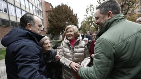 Carlos García Adanero ayer junto al líder de Vox, Santiago Abascal