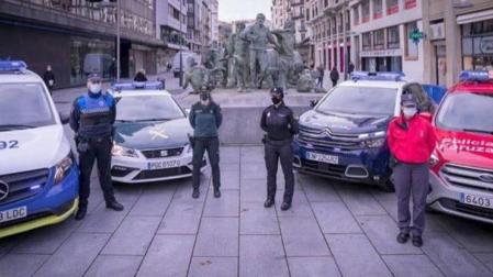 Policía Nacional, Guardia Civil, Policía Foral y Policía Municipal de Pamplona despliegan un dispositivo especial en estas fechas