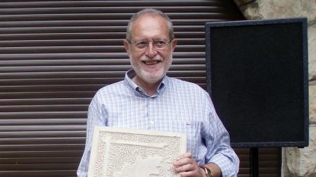 Balbino García de Albizu, durante el homenaje que recibió en el Día de La Améscoa, en junio de 2009