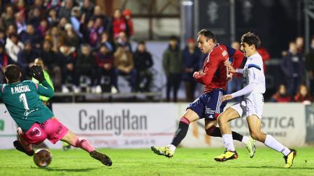 Así batió Kike García a Pablo en el 0-1 del encuentro.