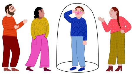 Ilustración de cuatro personas